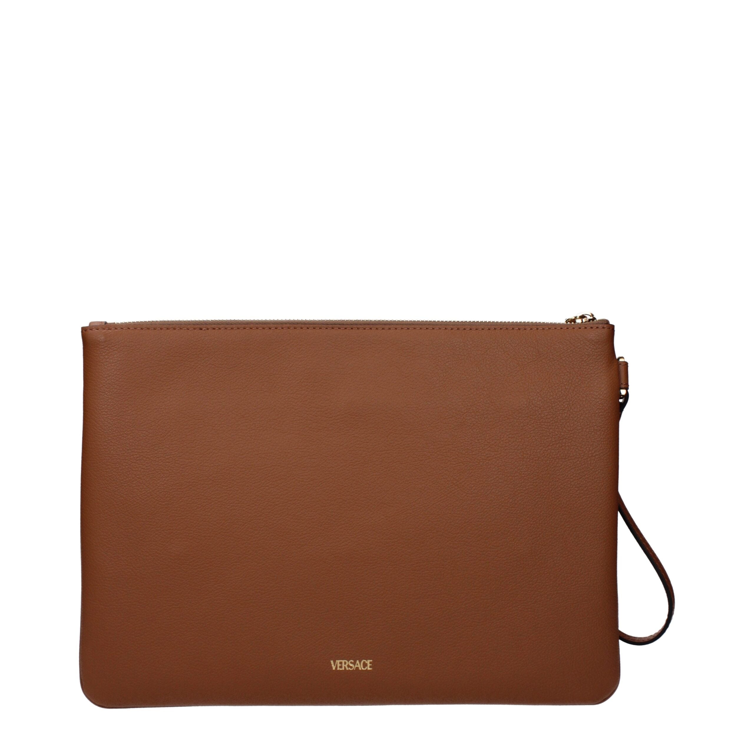 Brown Leather Clutch Bag