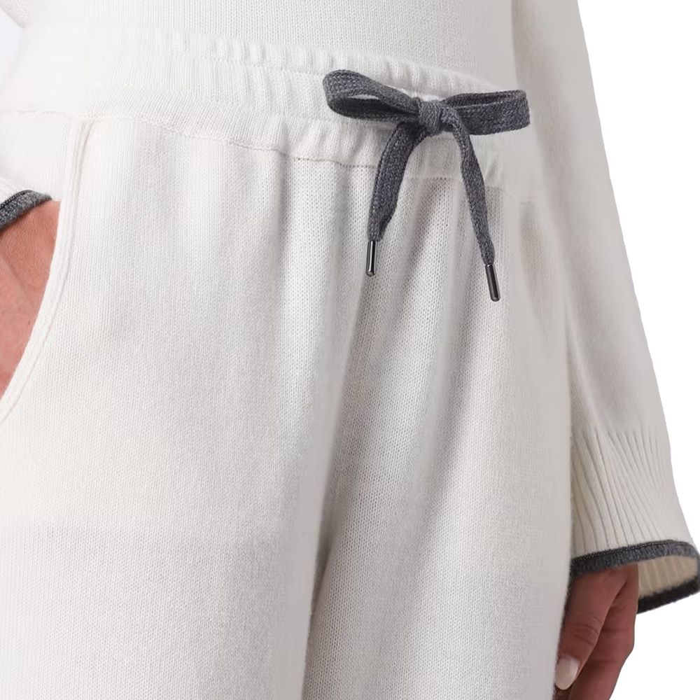 White Cashmere Athletic Pants