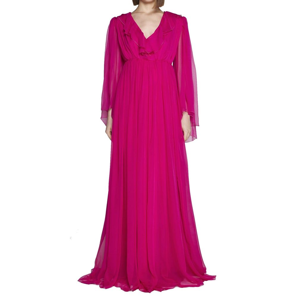 Multicolor Silk Casual Dress
