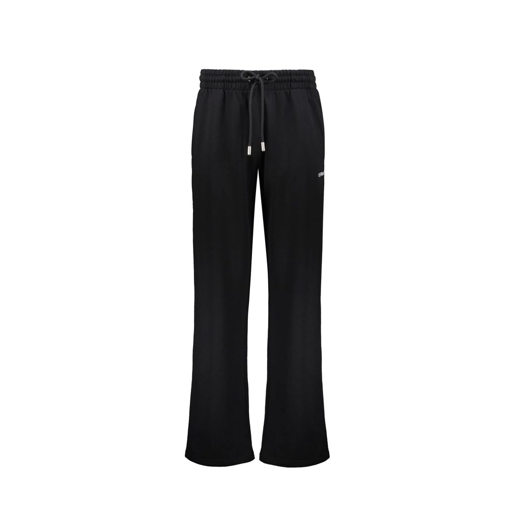 Black Cotton Athletic Pants