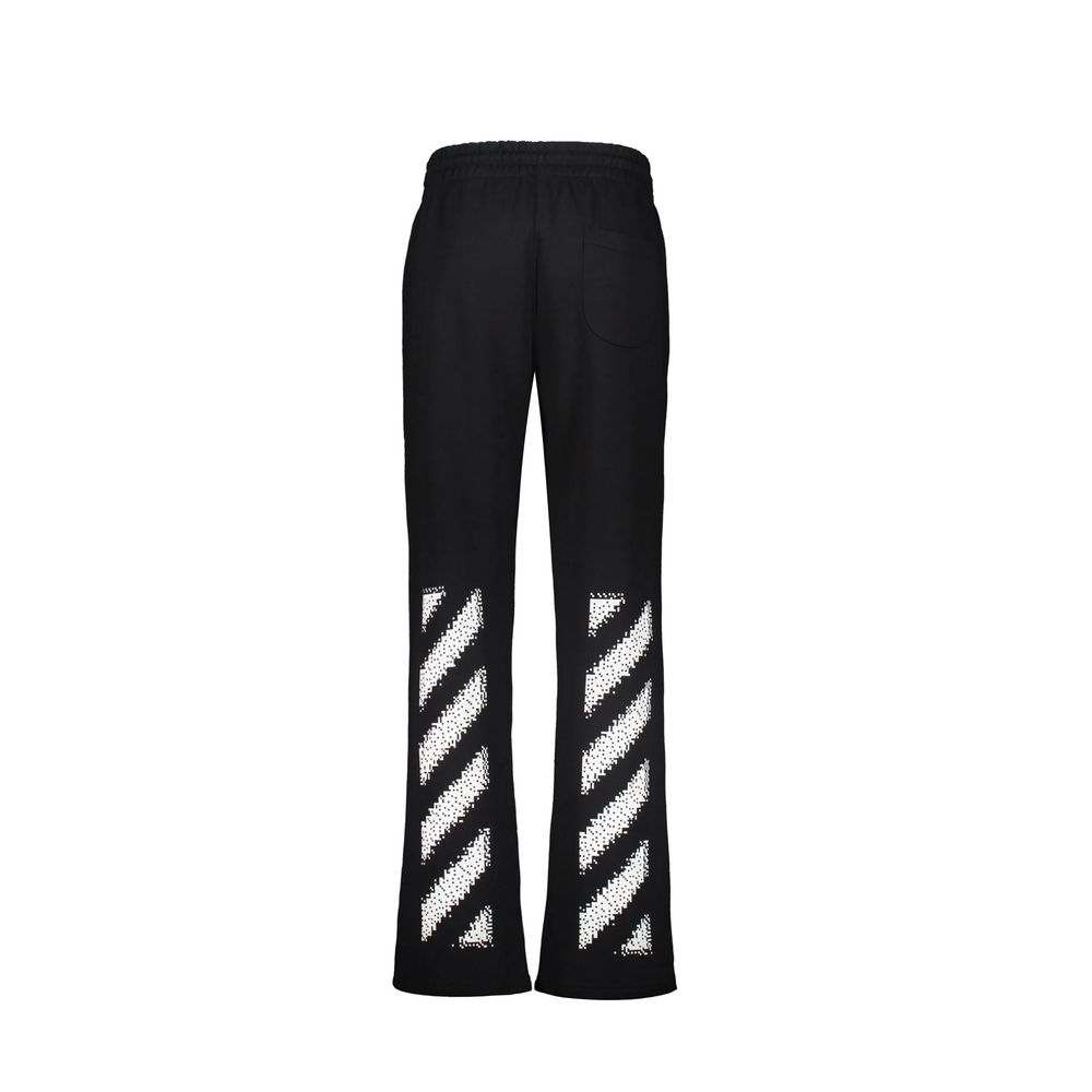 Black Cotton Athletic Pants