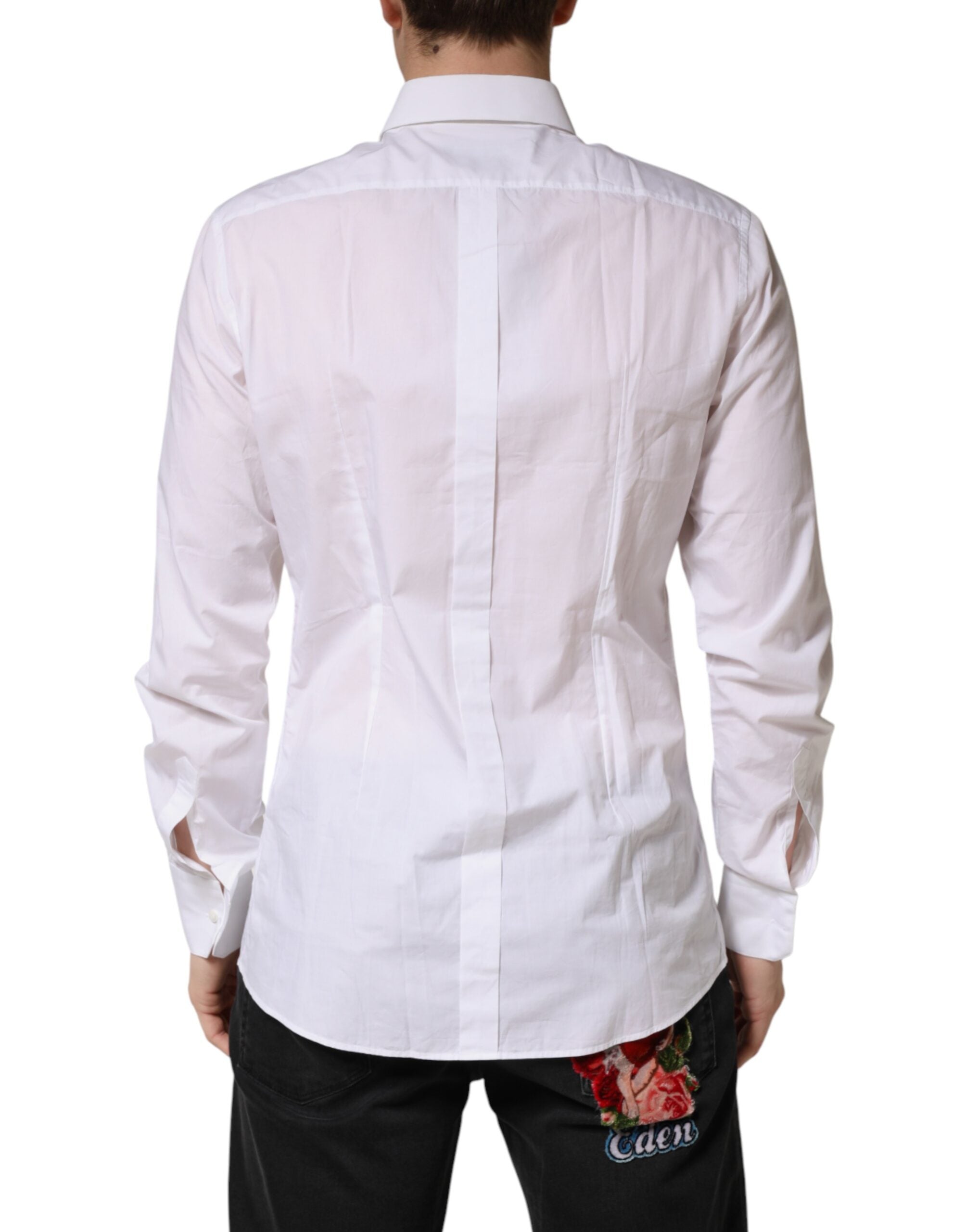 White GOLD Cotton Collared Formal Dress Shirt
