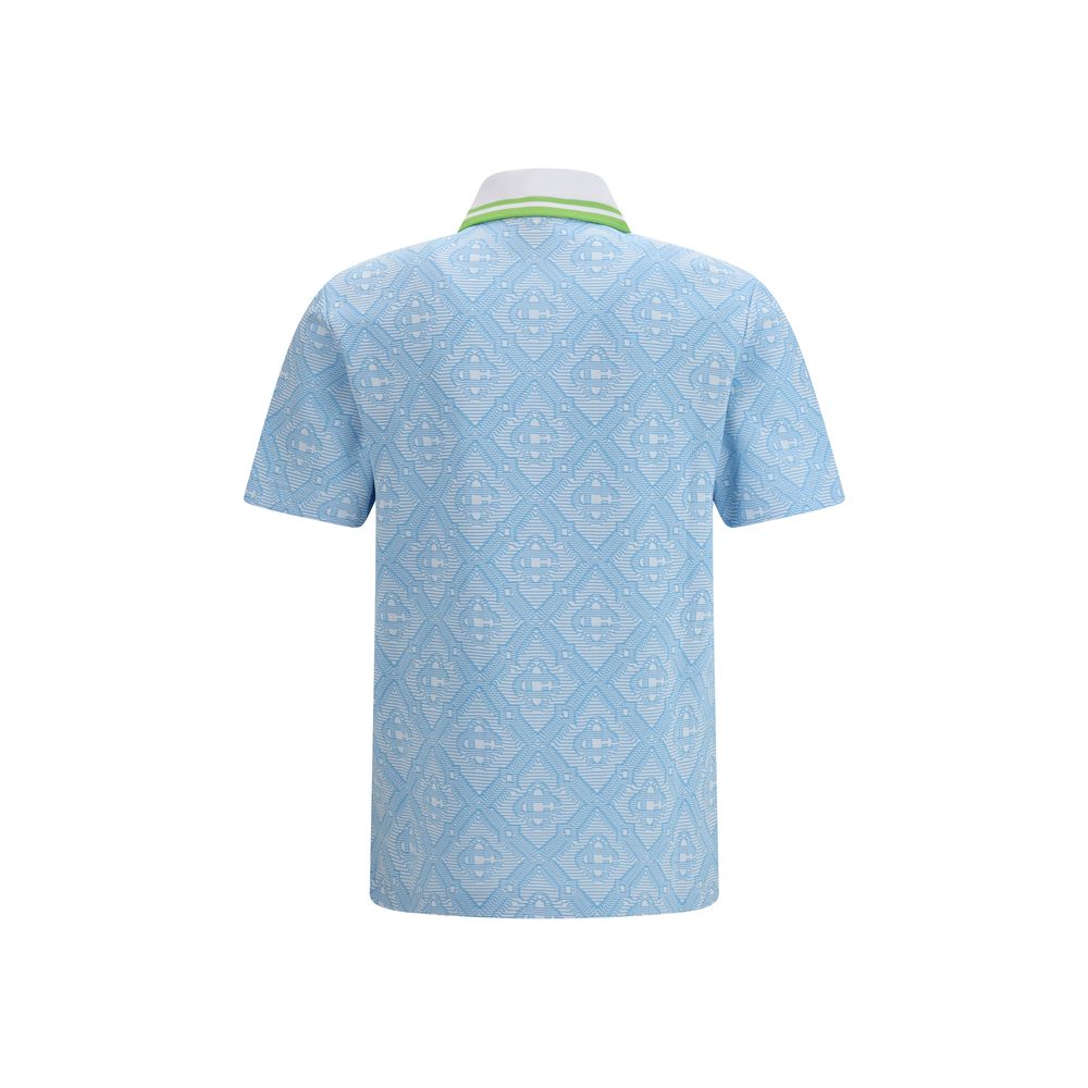 Blue Cotton Polo Shirt