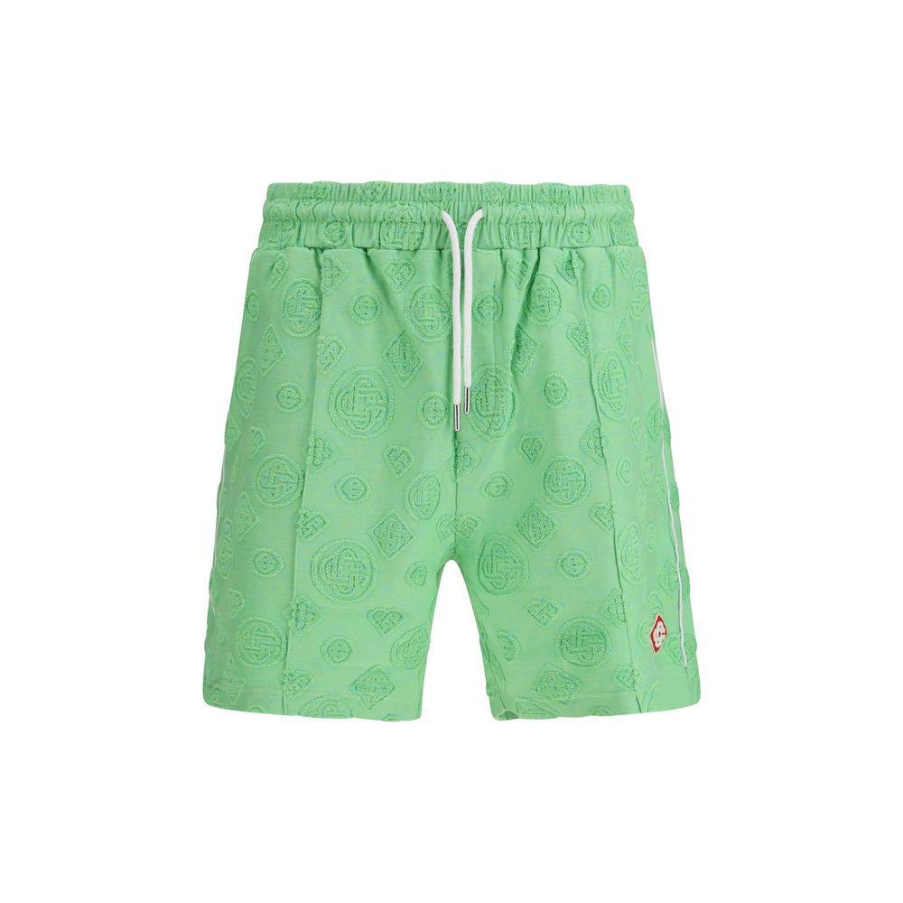 Bicolor Cotton Bermuda Shorts