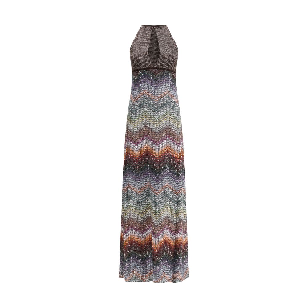 Multicolor Viscose Long Dress