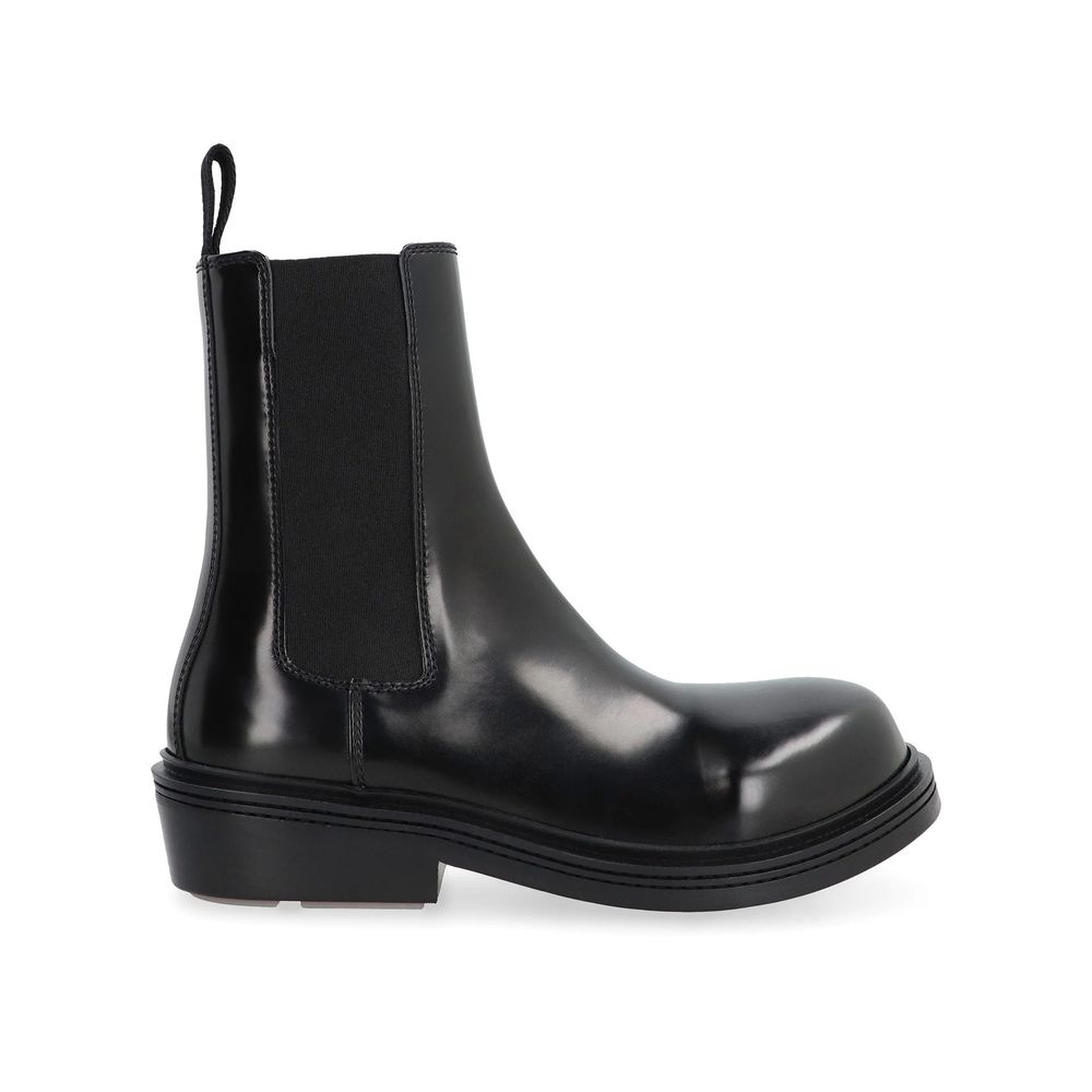 Black Calfskin Ankle Boots