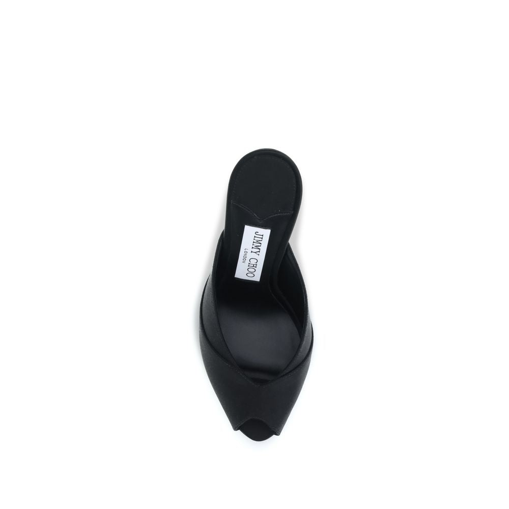 Black Calf Leather Bos Taurus Stiletto Heel Sandals