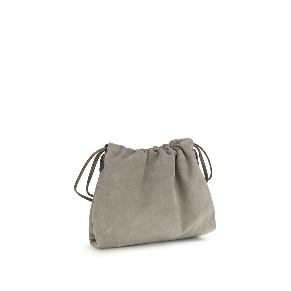 Gray Calf Leather Bos Taurus Clutch Bag