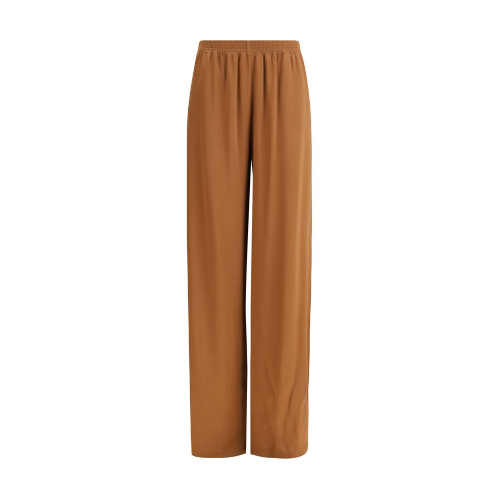 Beige Viscose Casual Pants