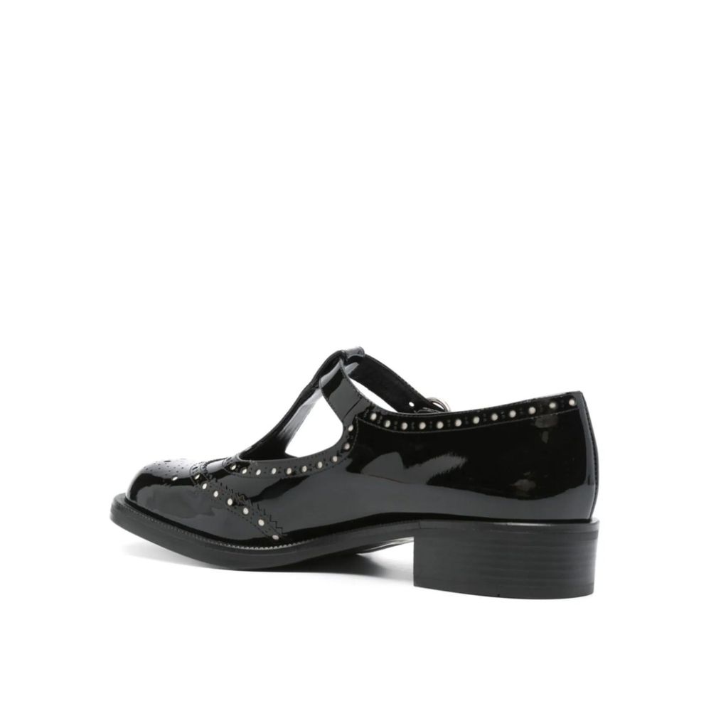 Black Calfskin Ballet Flats