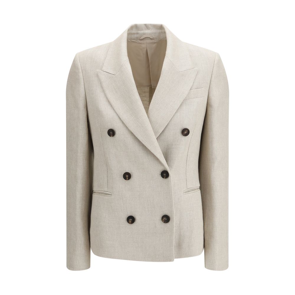Beige Linen Blazer