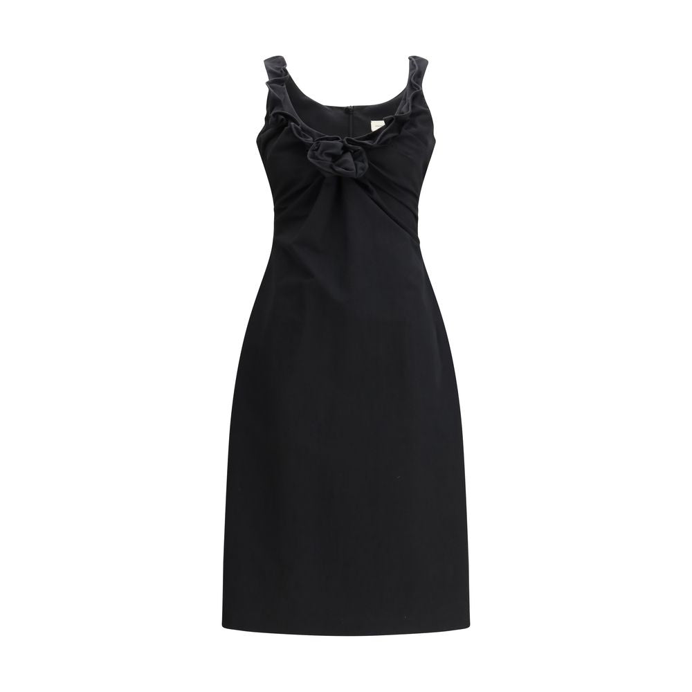 Black Cotton Casual Dress