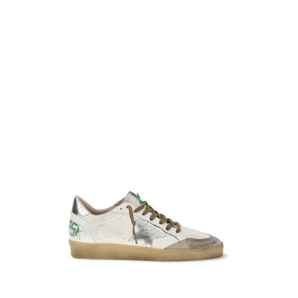White Calf Leather Bos Taurus Low Top Sneakers