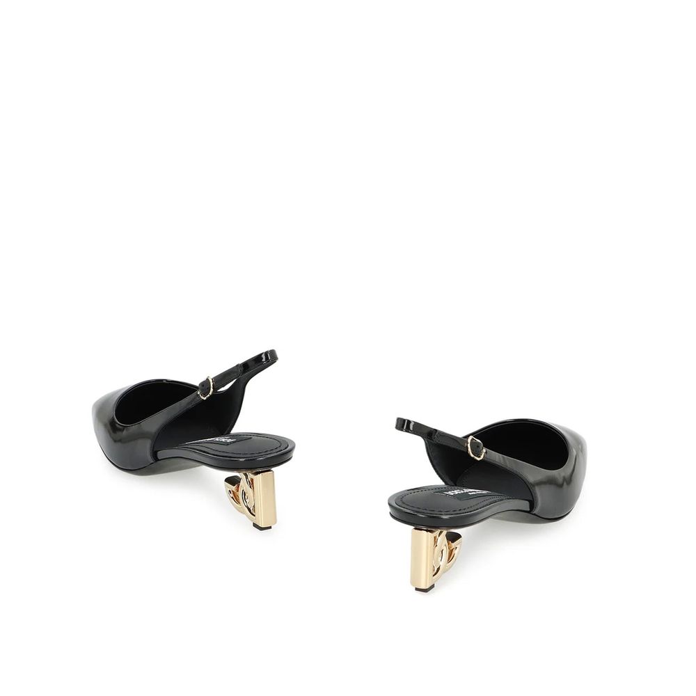 Black Calfskin High Heel Pumps