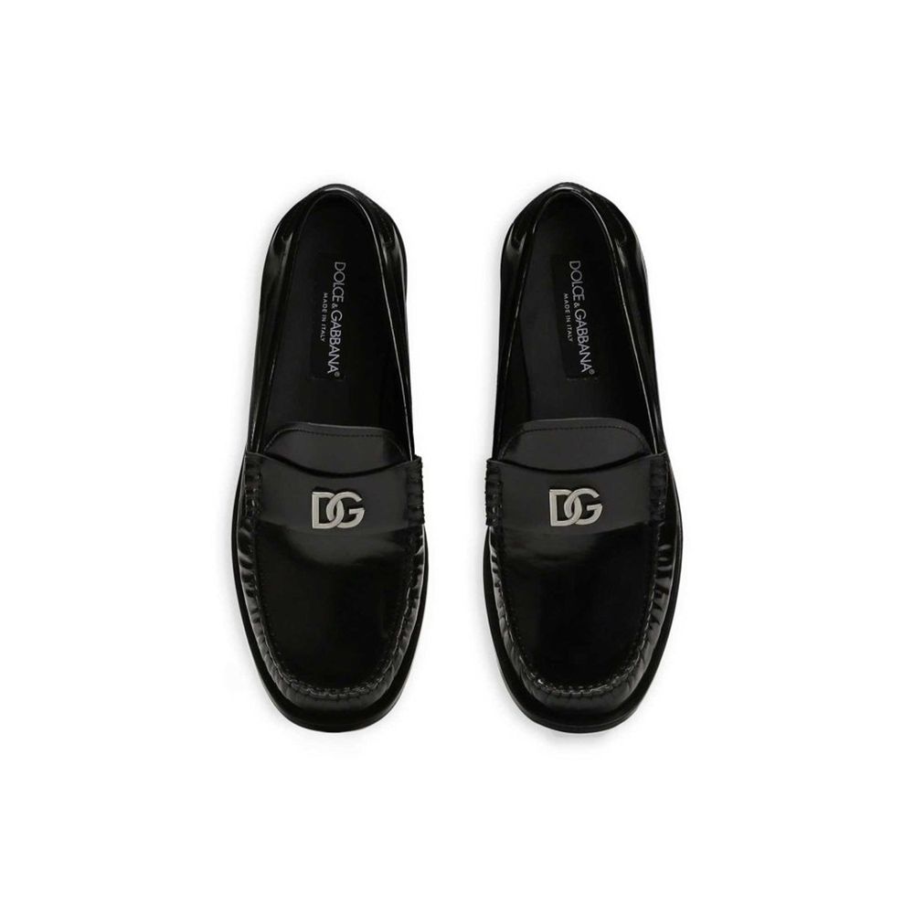 Black Calfskin Slip-On Loafers