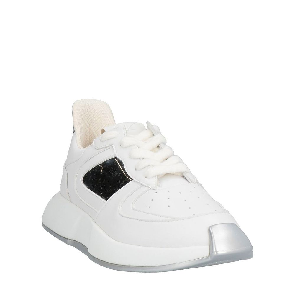 White Calfskin Chunky Sneakers
