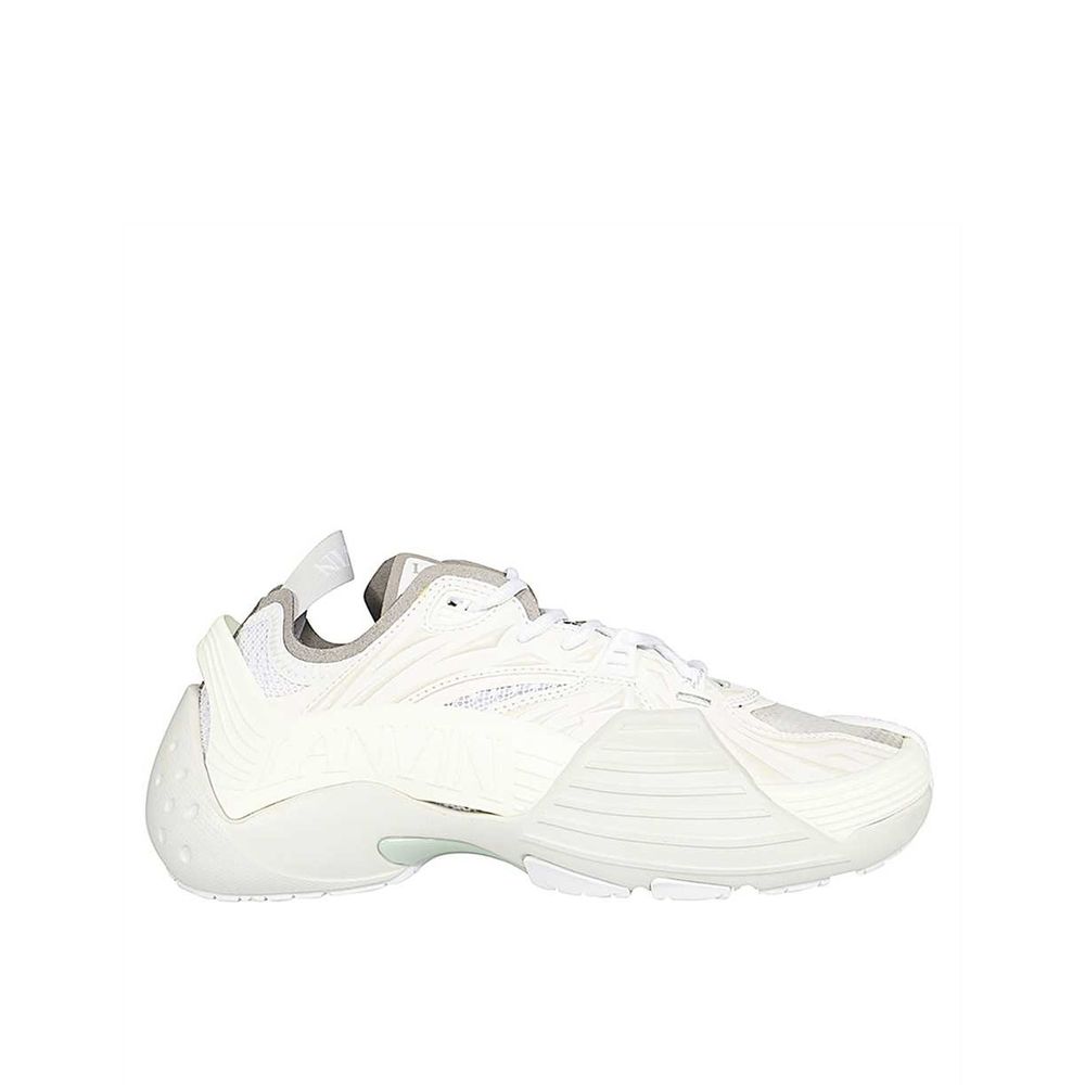 White Polyethylene Athletic Sneakers