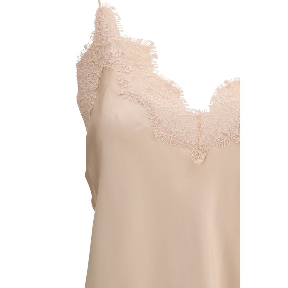 Multicolor Silk Sleeveles T-Shirt