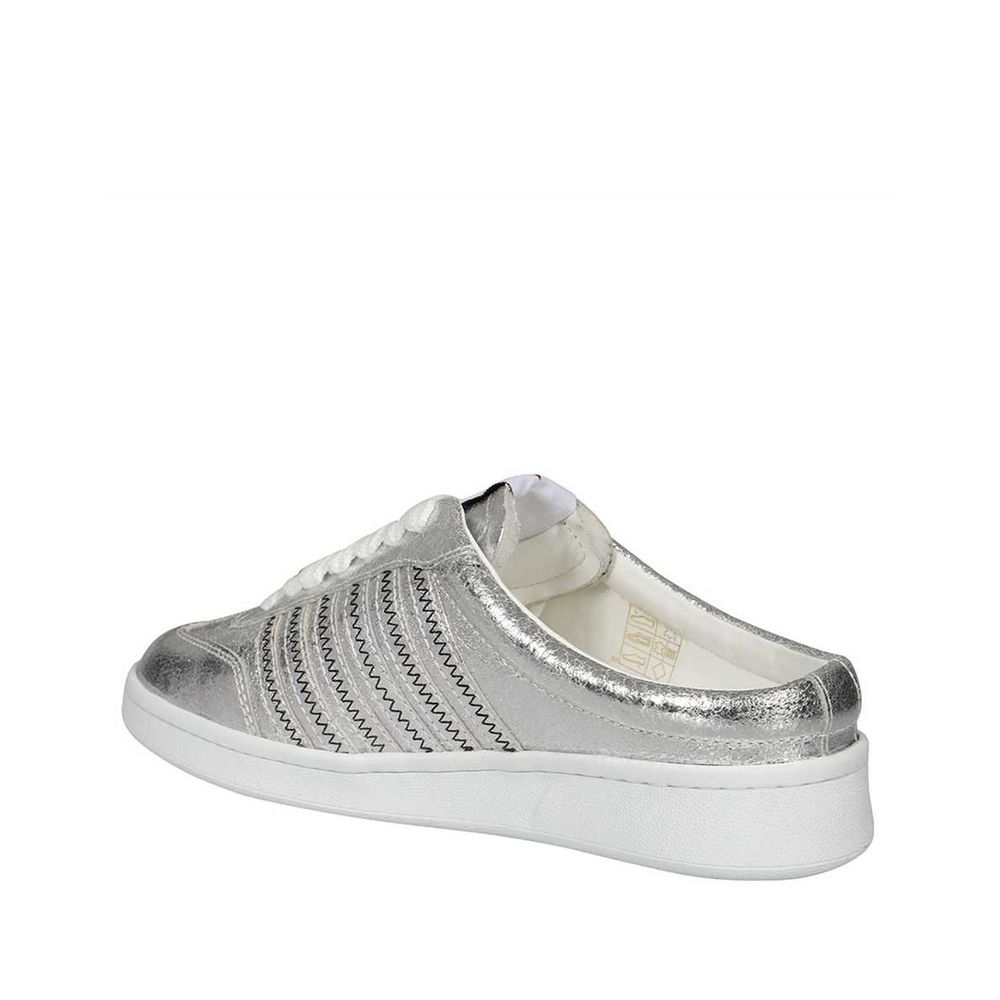 Silver Calfskin Low Top Sneakers
