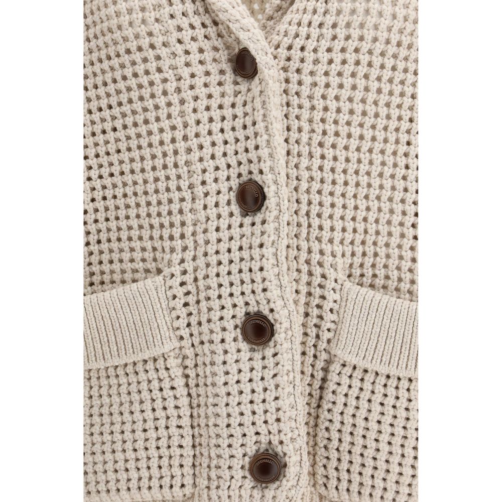 Beige Cotton Cardigan