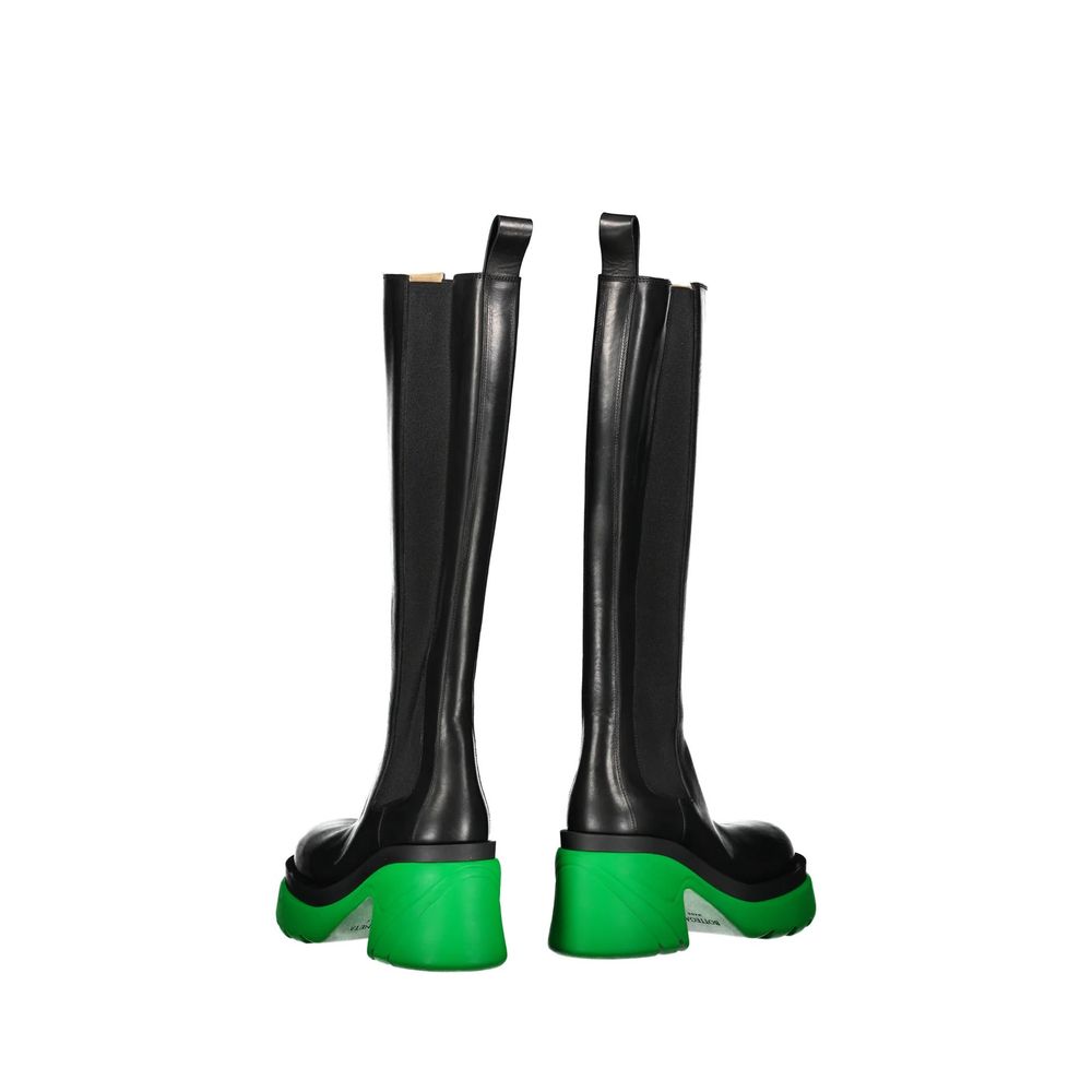 Black Leather Over The Knee