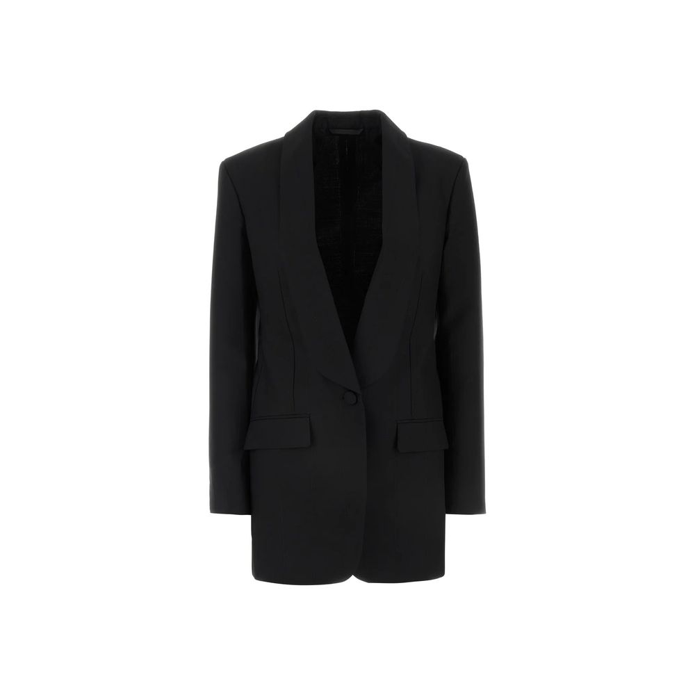 Black Elastane Blazer