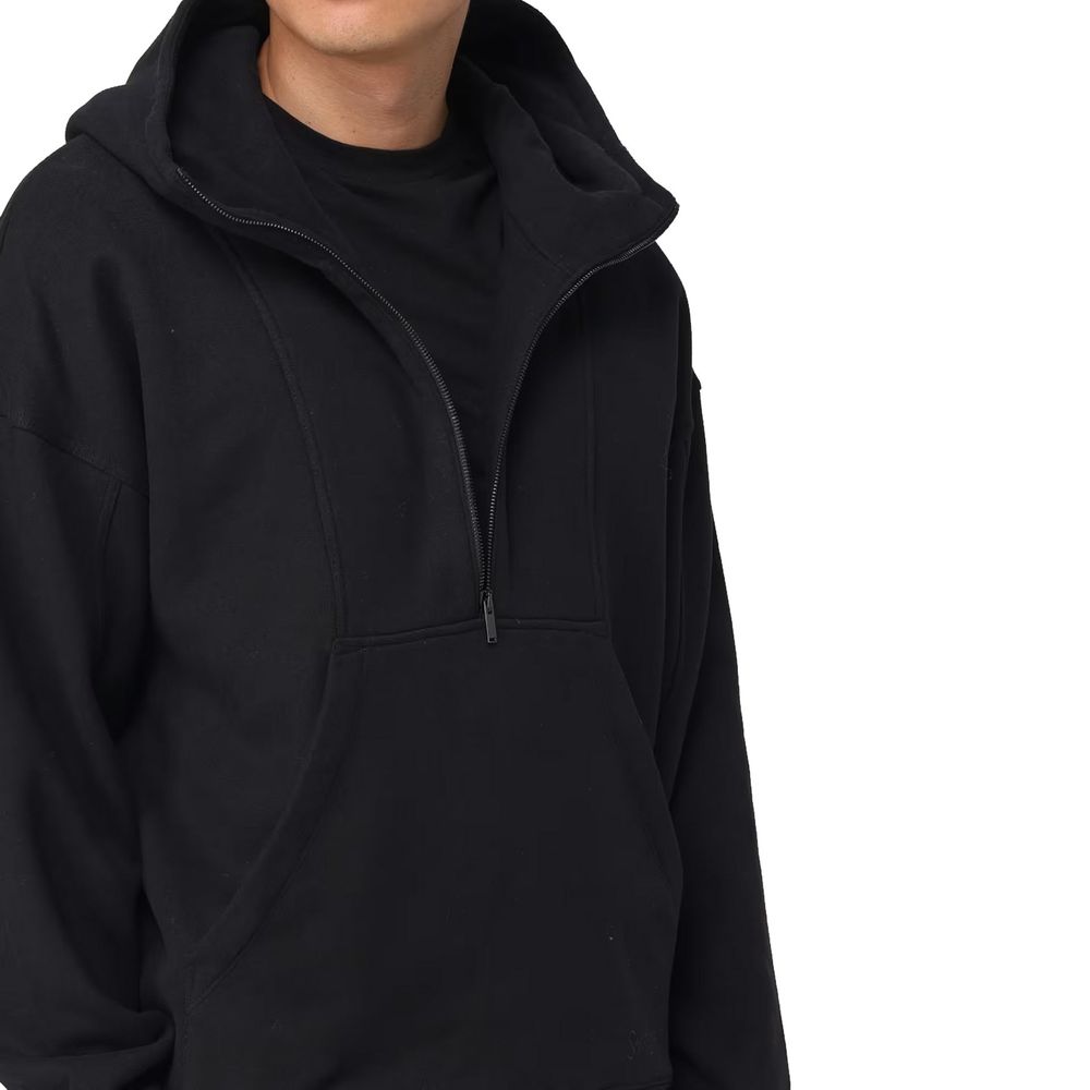 Black Cotton Sweatshirt