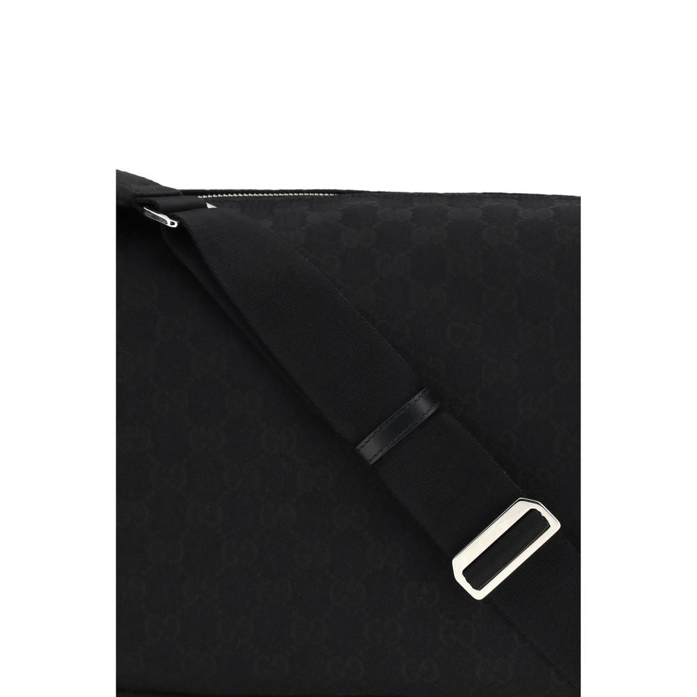 Black Fabric Shoulder Bag
