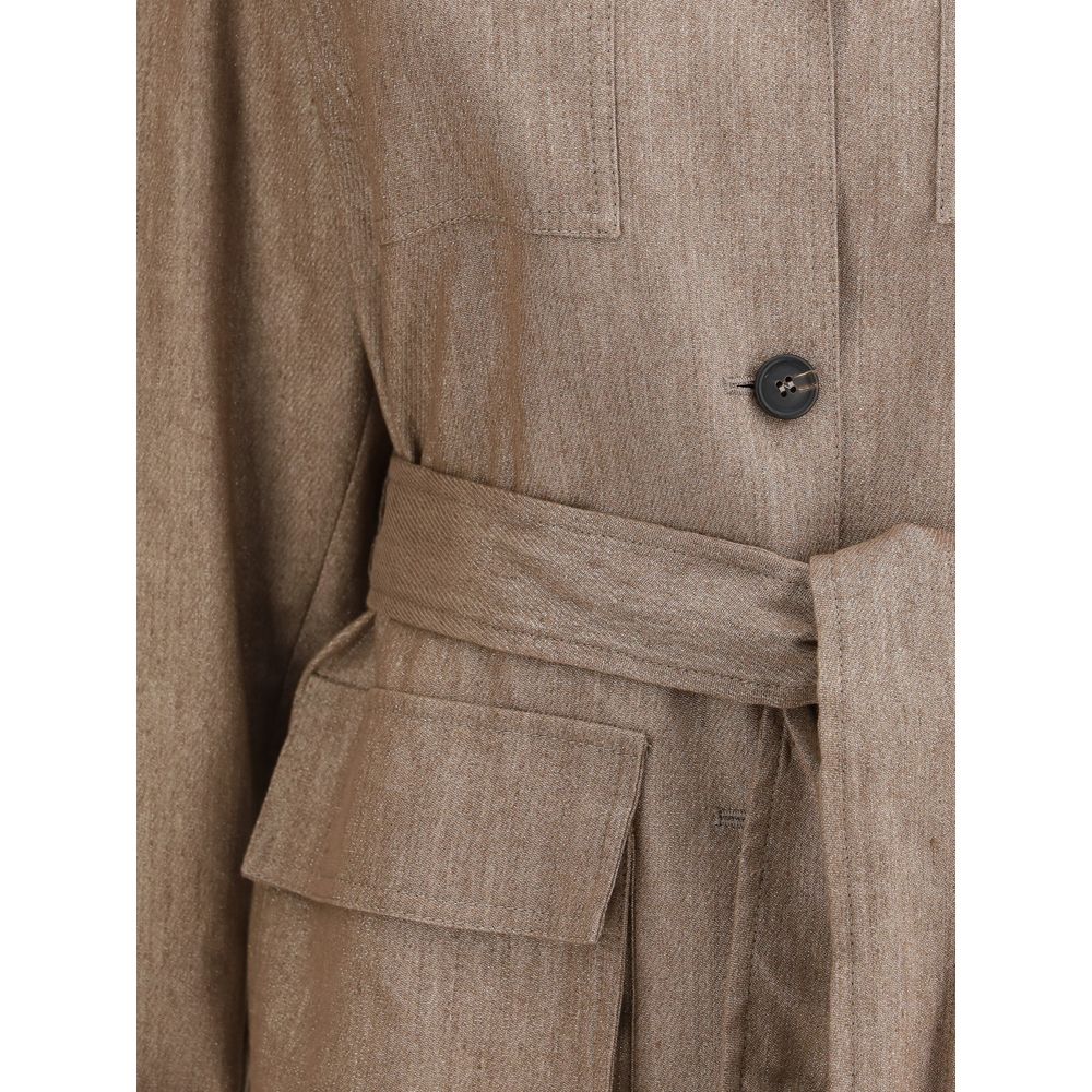 Brown Linen Coat