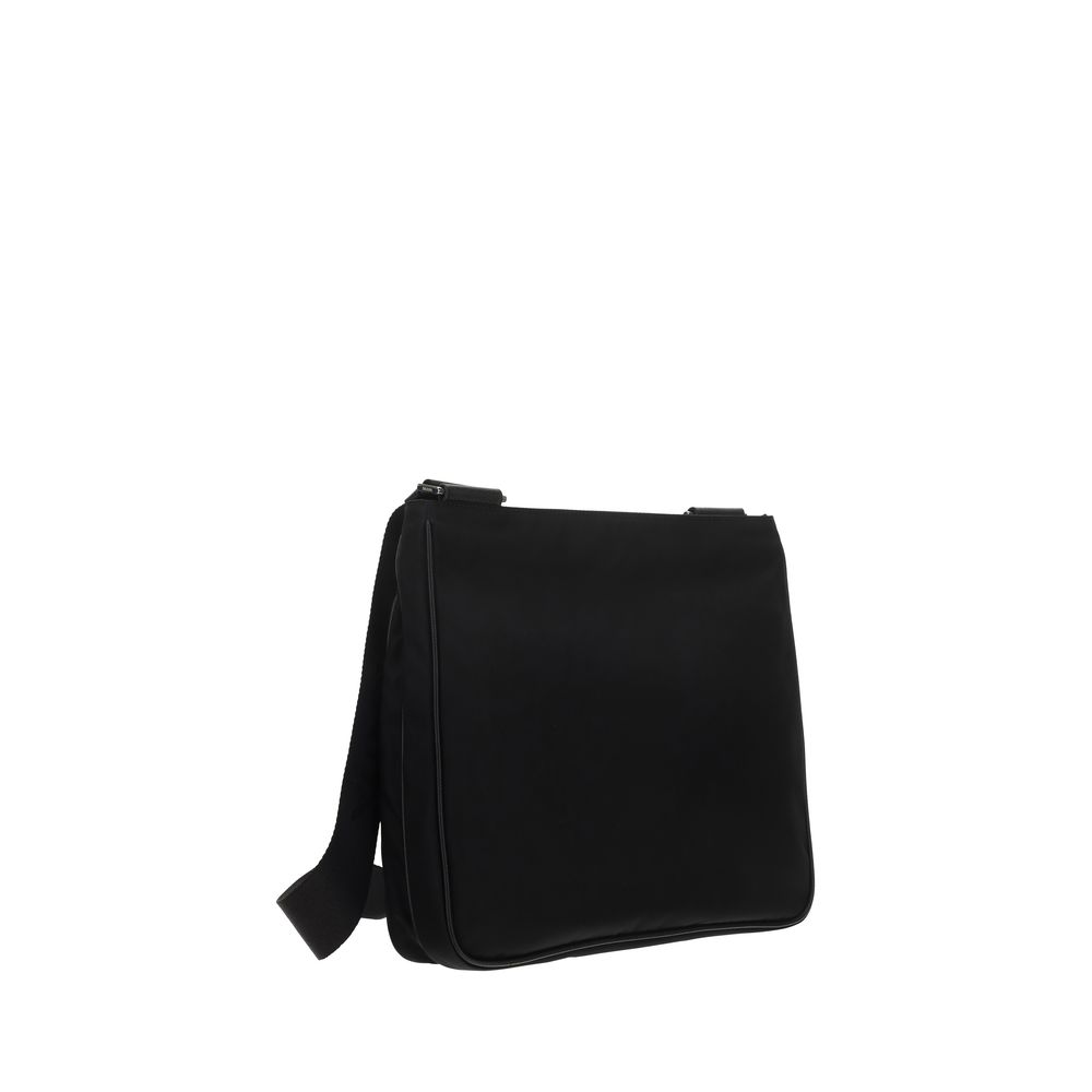 Black Recycled Polyamide Shoulder Bag