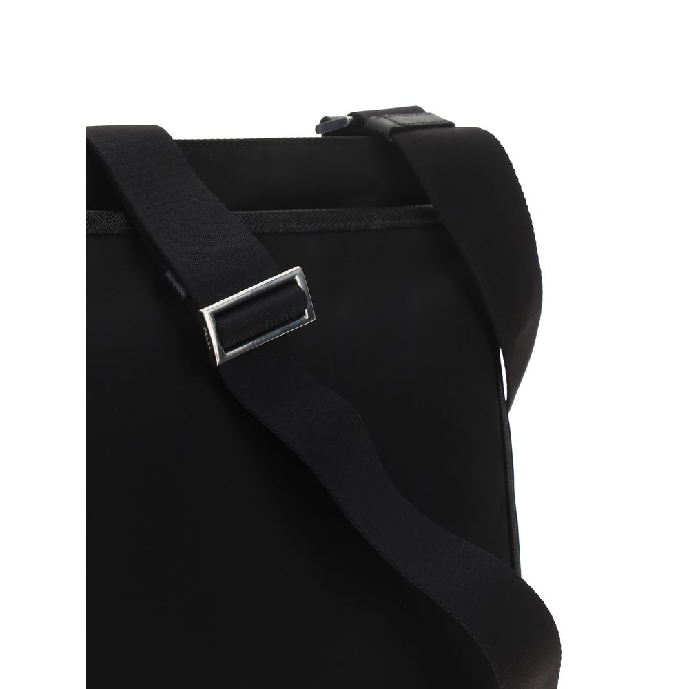 Black Recycled Polyamide Shoulder Bag