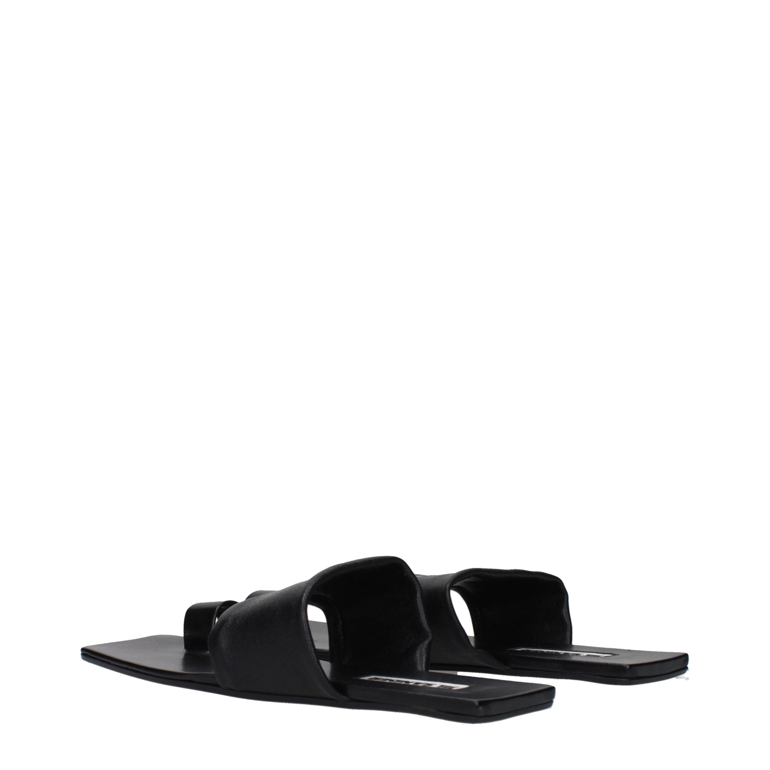 Black Leather Sandals