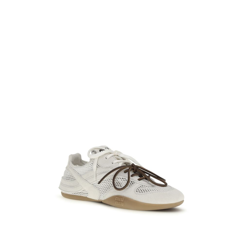 White Calf Leather Bos Taurus Athletic Sneakers