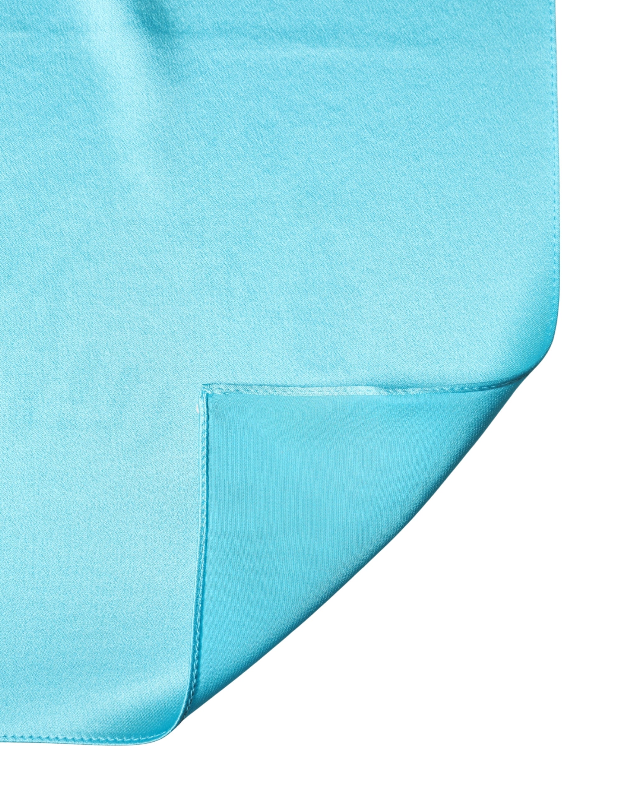 Turquoise Blue Silk Pocket Square Handkerchief 34cm x 34cm Scarf