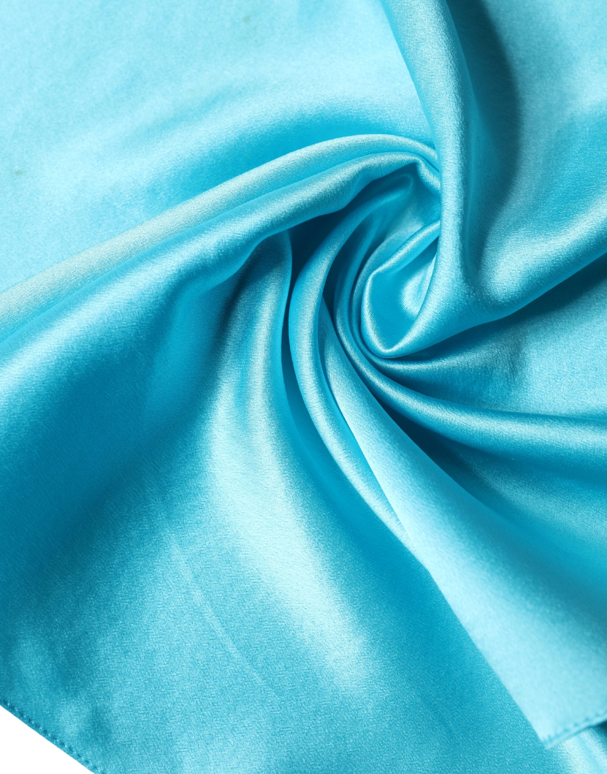 Turquoise Blue Silk Pocket Square Handkerchief 34cm x 34cm Scarf