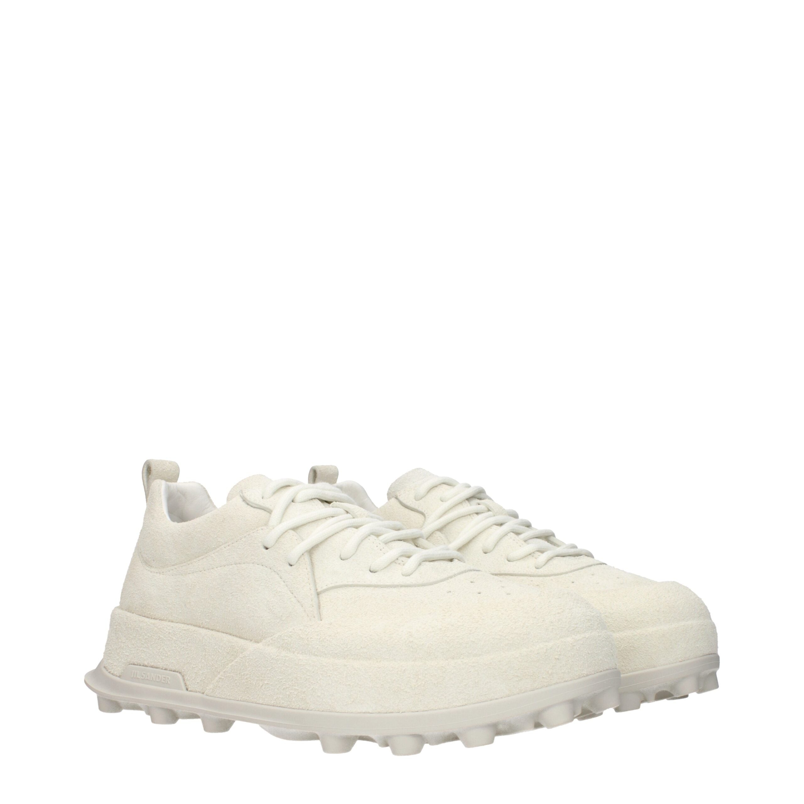 Beige Leather Sneakers