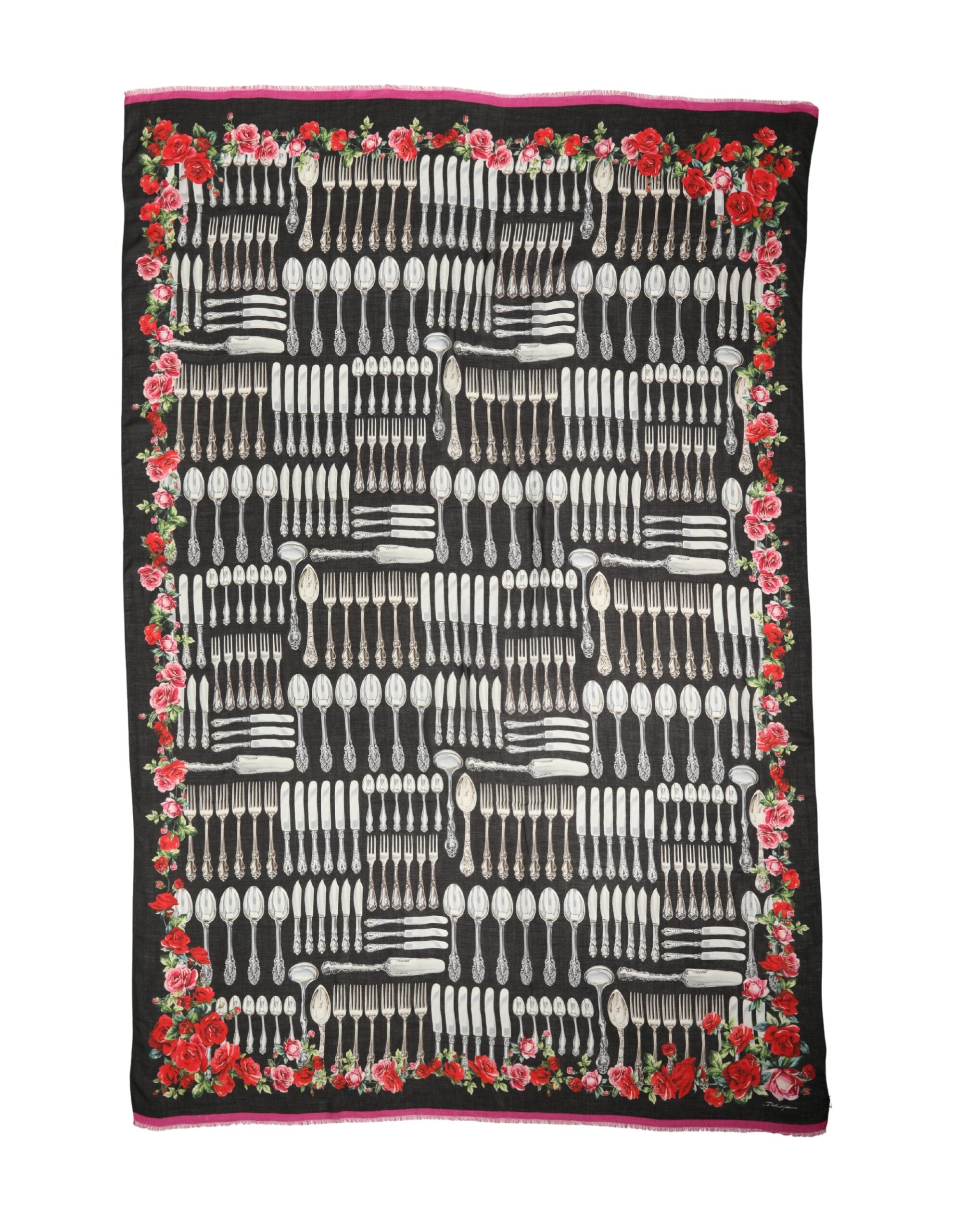 Multicolor Cutlery Floral Wrap Shawl 135cm x 132cm Scarf