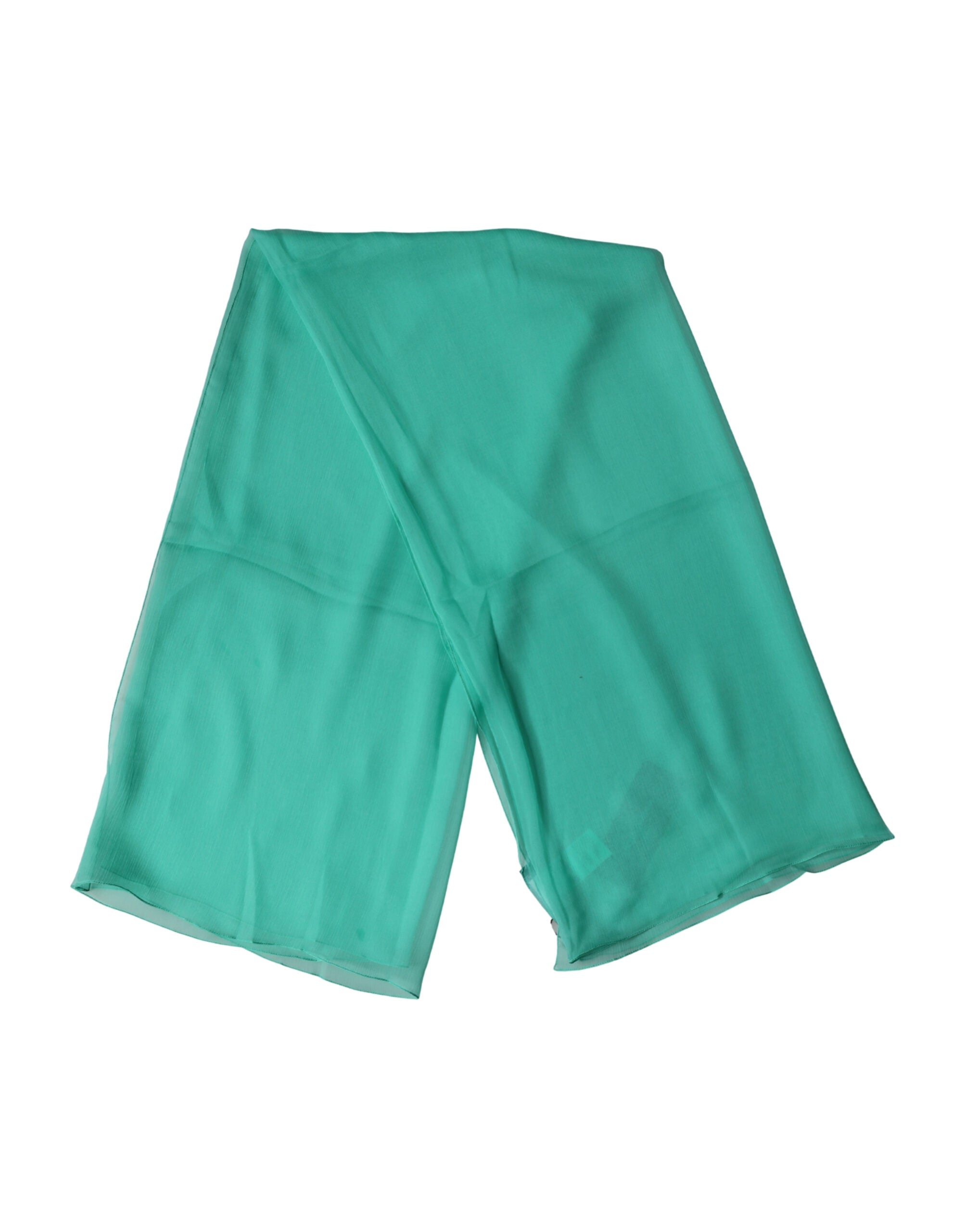 Light Green Silk Neck Wrap Foulard 131cm x 126.5cm Scarf