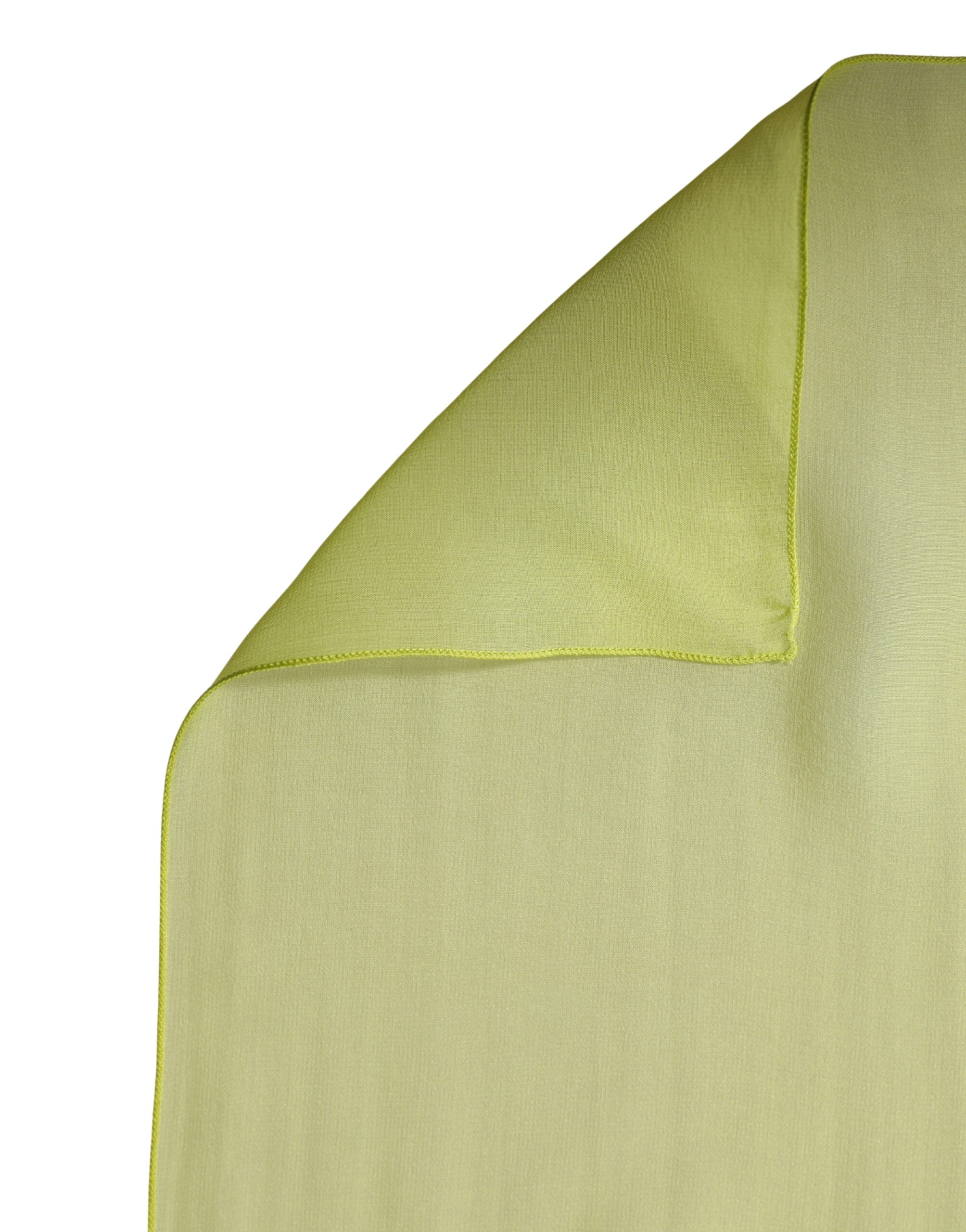 Yellow Green Silk Sash Foulard Stole 270cm x 120cm Scarf
