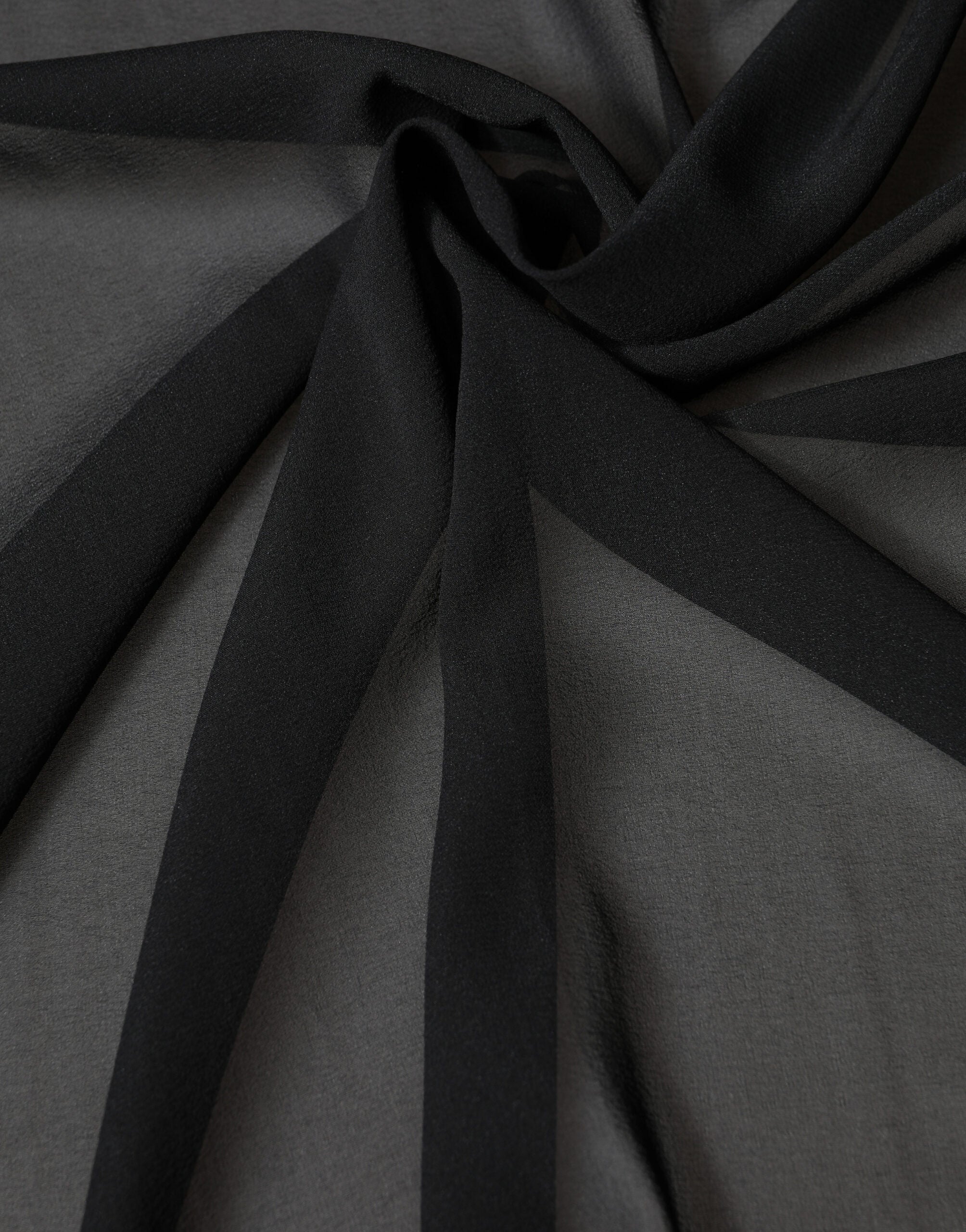 Black Silk Neck Wrap Shawl Stole 200cm x 64cm Scarf