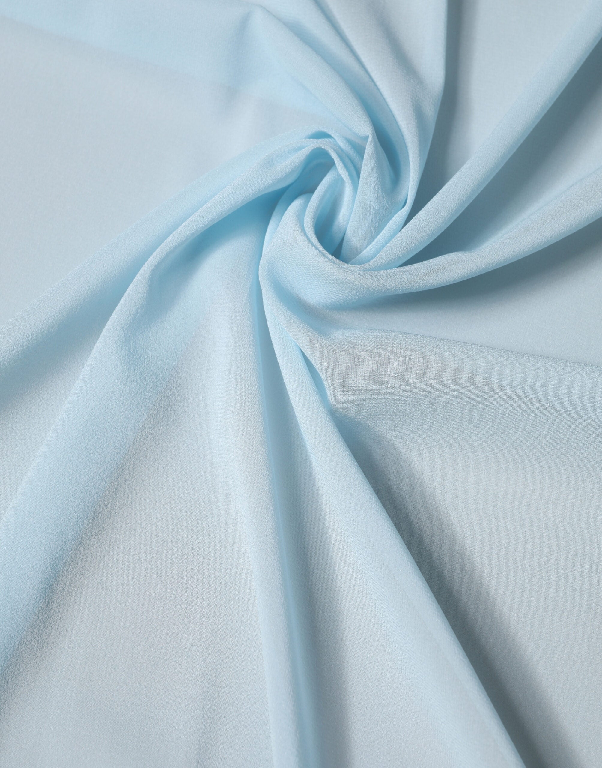 Light Blue Silk Neck Wrap Shawl Stole 200cm x 64cm Scarf
