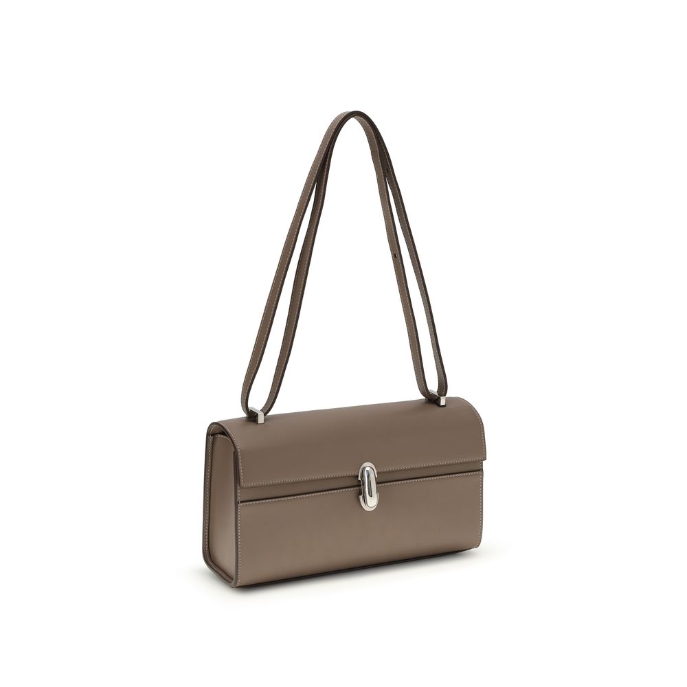 Gray Calf Leather Bos Taurus Shoulder Bag