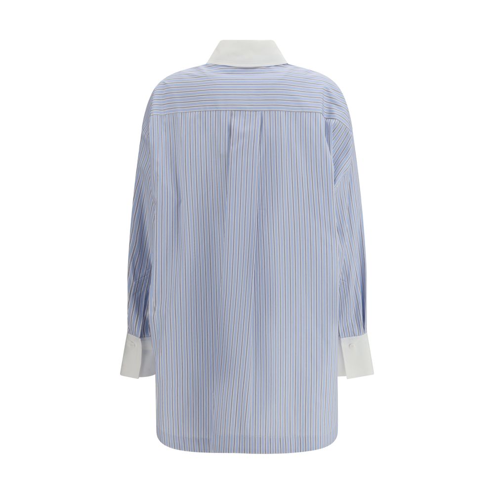 Blue Cotton Pattern Shirt