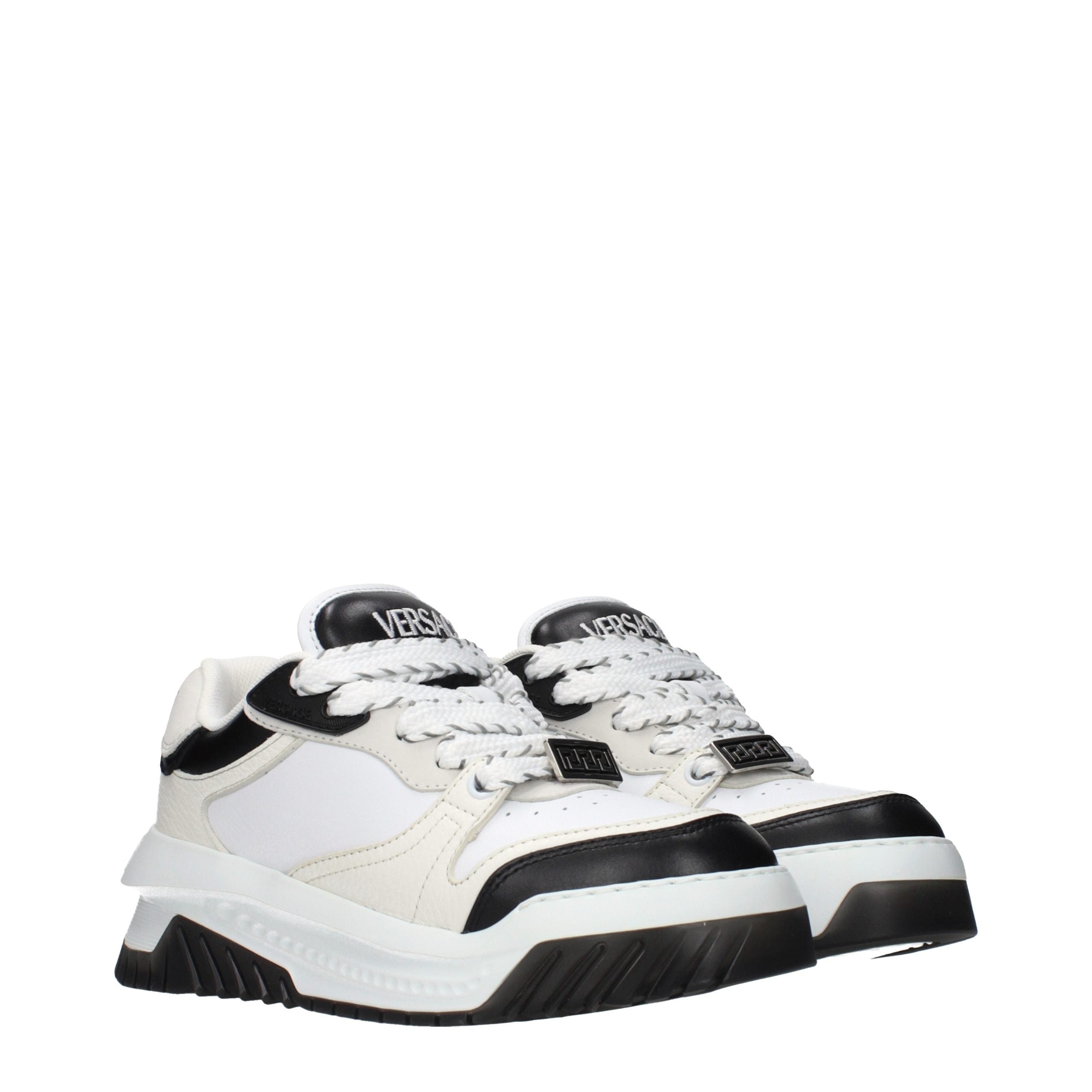 White Leather Low Top Sneakers