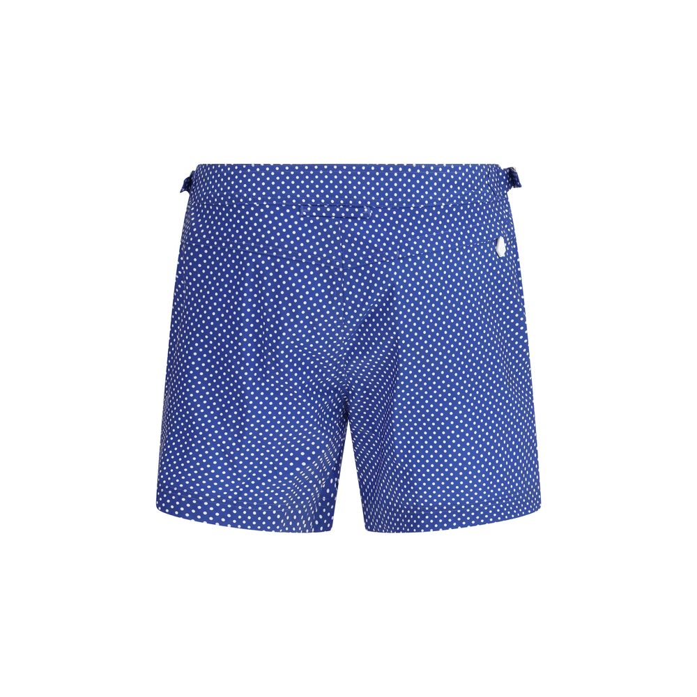 Blue Polyester Shorts