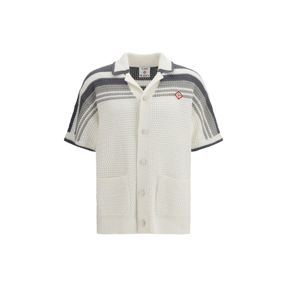 White Cotton Pattern Shirt