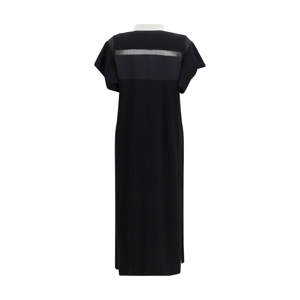 Black Cotton Casual Dress
