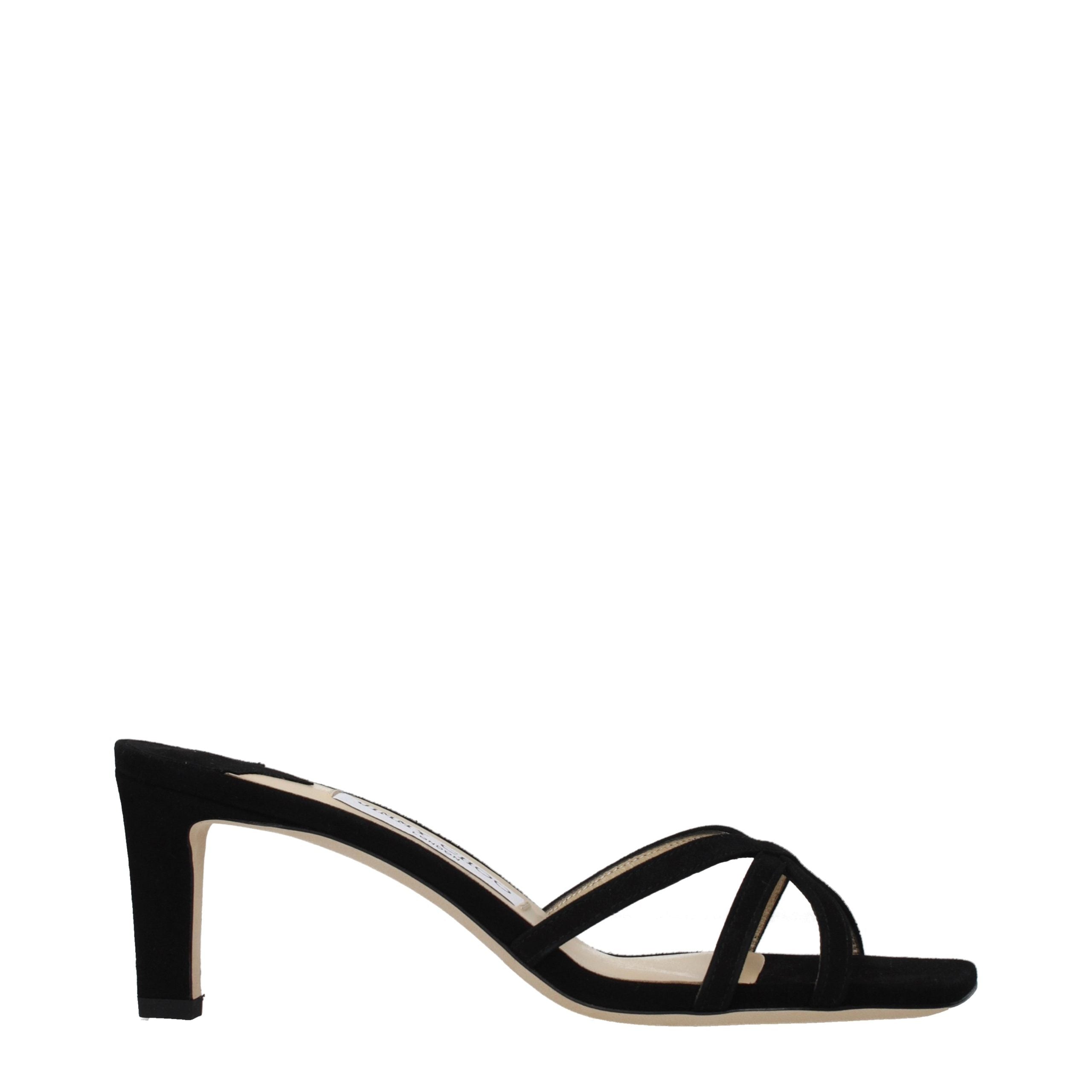 Black Leather Platform Sandals