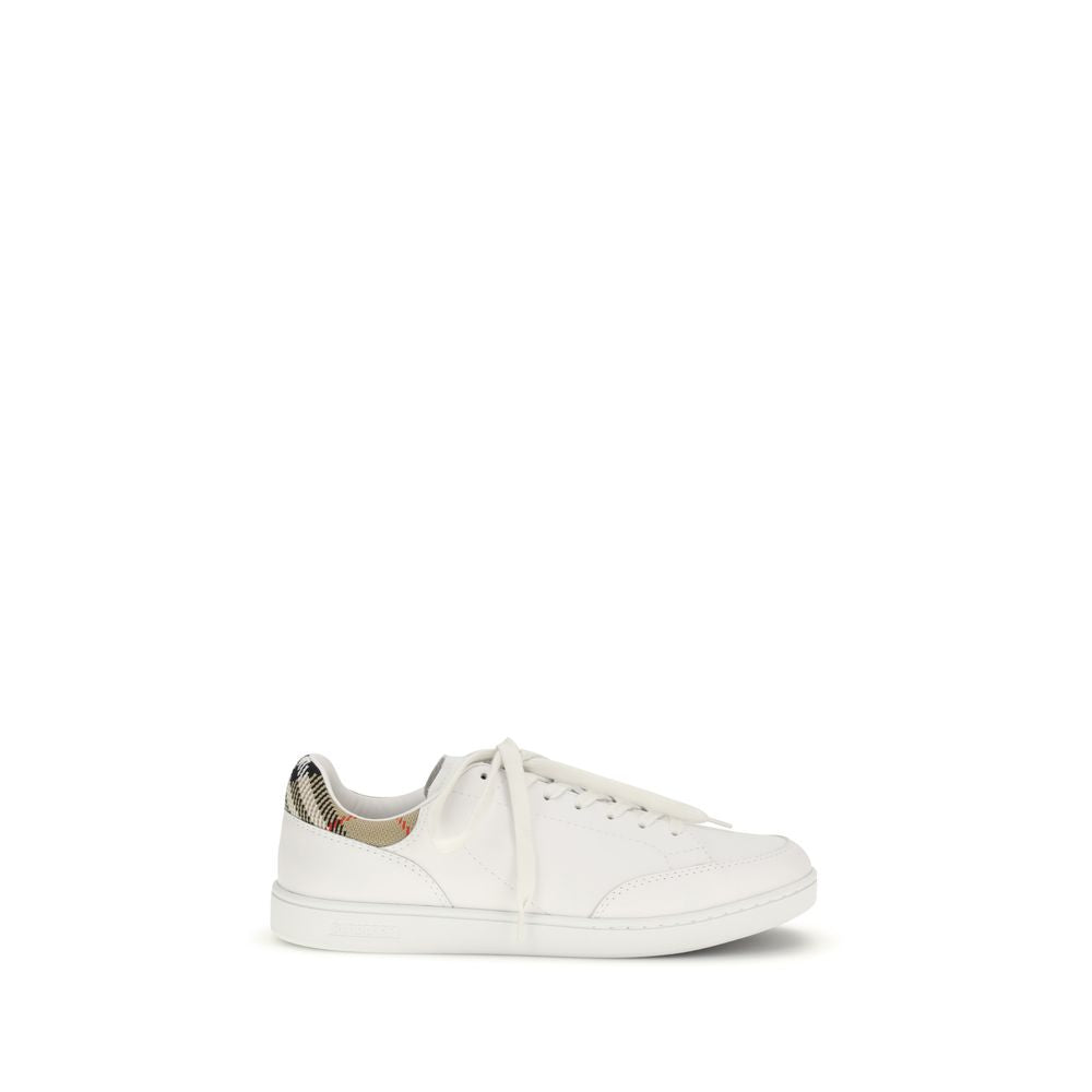 White Calf Leather Bos Taurus Low Top Sneakers