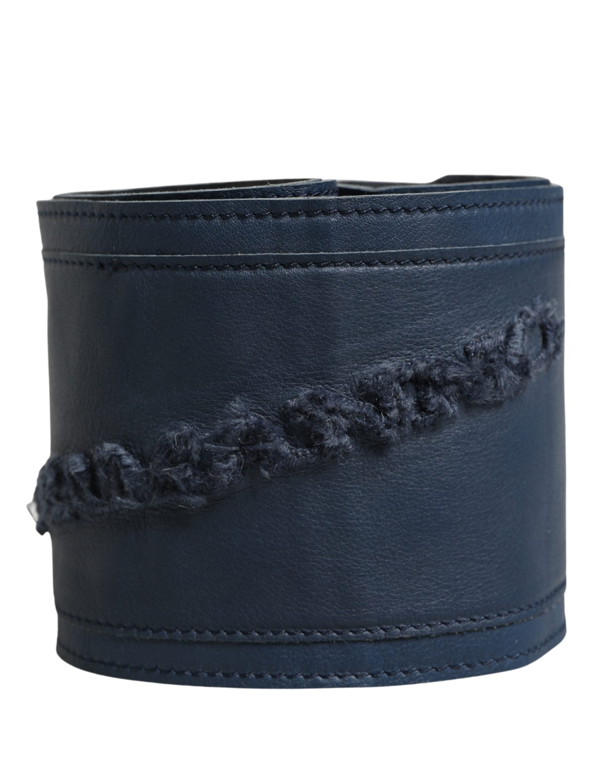 Blue Leather Wide Waist Women Cintura Belt